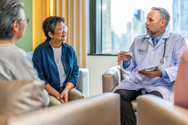 Doctor with patient